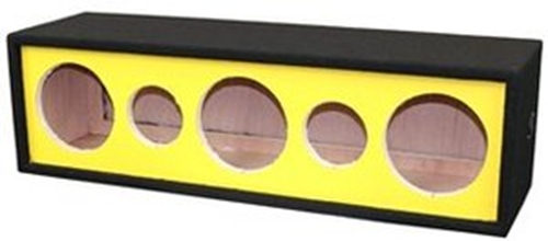 Picture of Deejay LED D10H3TW2VYYESIDE 10 in. 3 Horns 2 Tweeters Side Speaker Enclosure&#44; Yellow