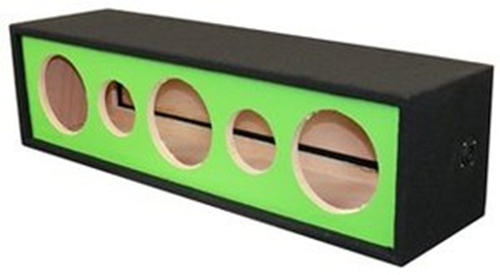 Picture of Deejay LED D12H3TW2VYGRSIDE 12 in. 3 Horns 2 Tweeters Side Speaker Enclosure&#44; Green