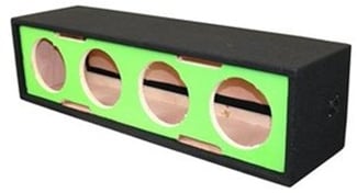 Picture of Deejay LED D12H4VYGREENSIDE 12 in. 4 Horns Vinyl Cloth Side Speaker Enclosure, Green