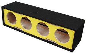 Picture of Deejay LED D12H4VYYELLOSIDE 12 in. 4 Horns Vinyl Side Speaker Enclosure&#44; Yellow