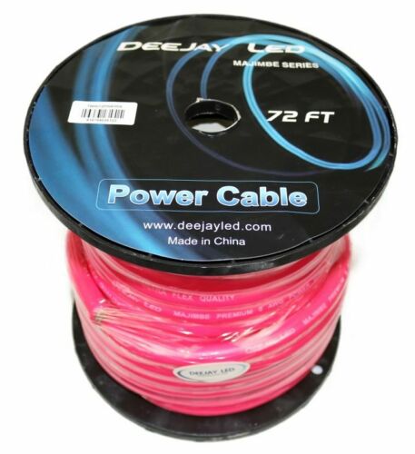 Picture of Deejay LED TBH072PINKMIX 72 ft. 70 Percent Aluminum & 30 Percent Copper Power Cable for Vehicular Audio Amplifiers&#44; Pink