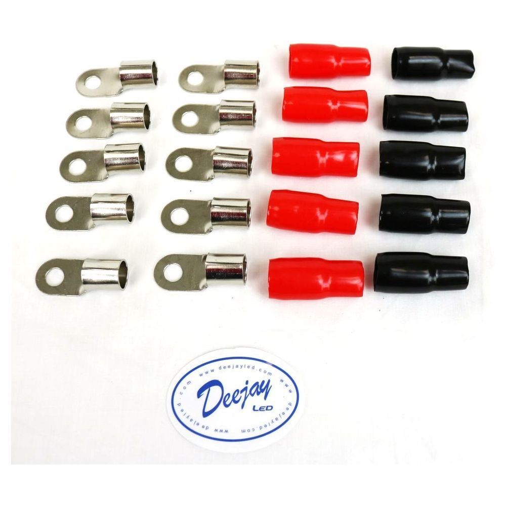 Crimp Connector Style for 0 Gauge Wire, 10PK