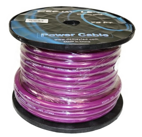 Picture of Deejay LED TBH272PURPLECOPP 2 Gauge 72 ft. 100 Percent Copper Cable - Purple