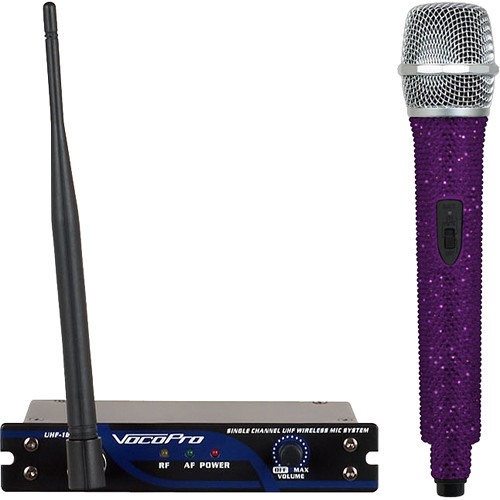 Picture of VocoPro UHF18DIAMOND9FAM 1 Channel Wireless Crystal Microphone System