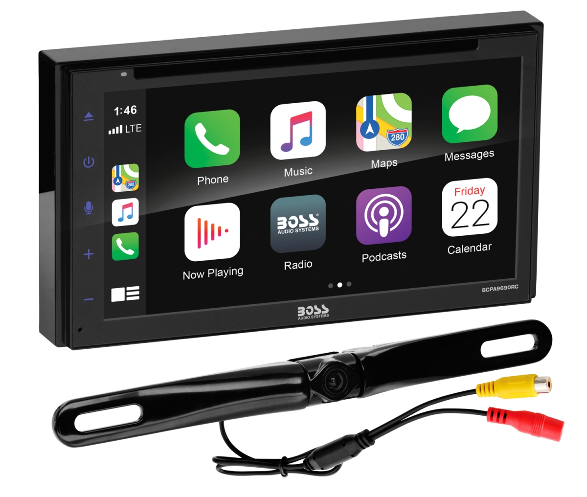 Boss Audio BCPA9690RC 6.75 in. Double DIN Apple Carplay Android DVD Player -  Boss Audio Systems Inc