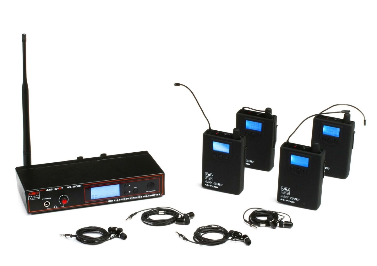 120 Selectable Wireless In-Ear Monitor Band Pack System with Standard EB4 Ear Buds