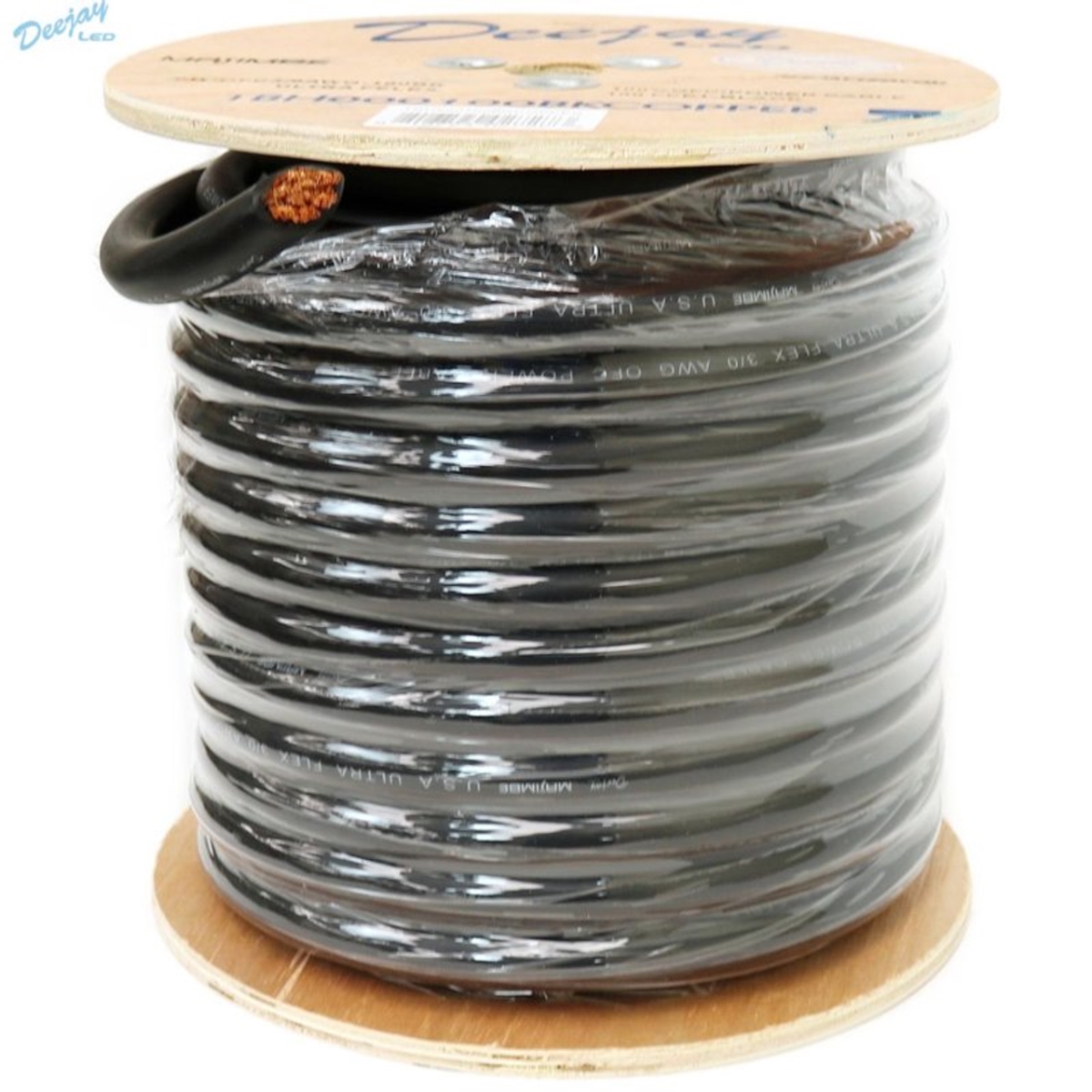 100 ft. 3 Speaker & Connection Cable, Black