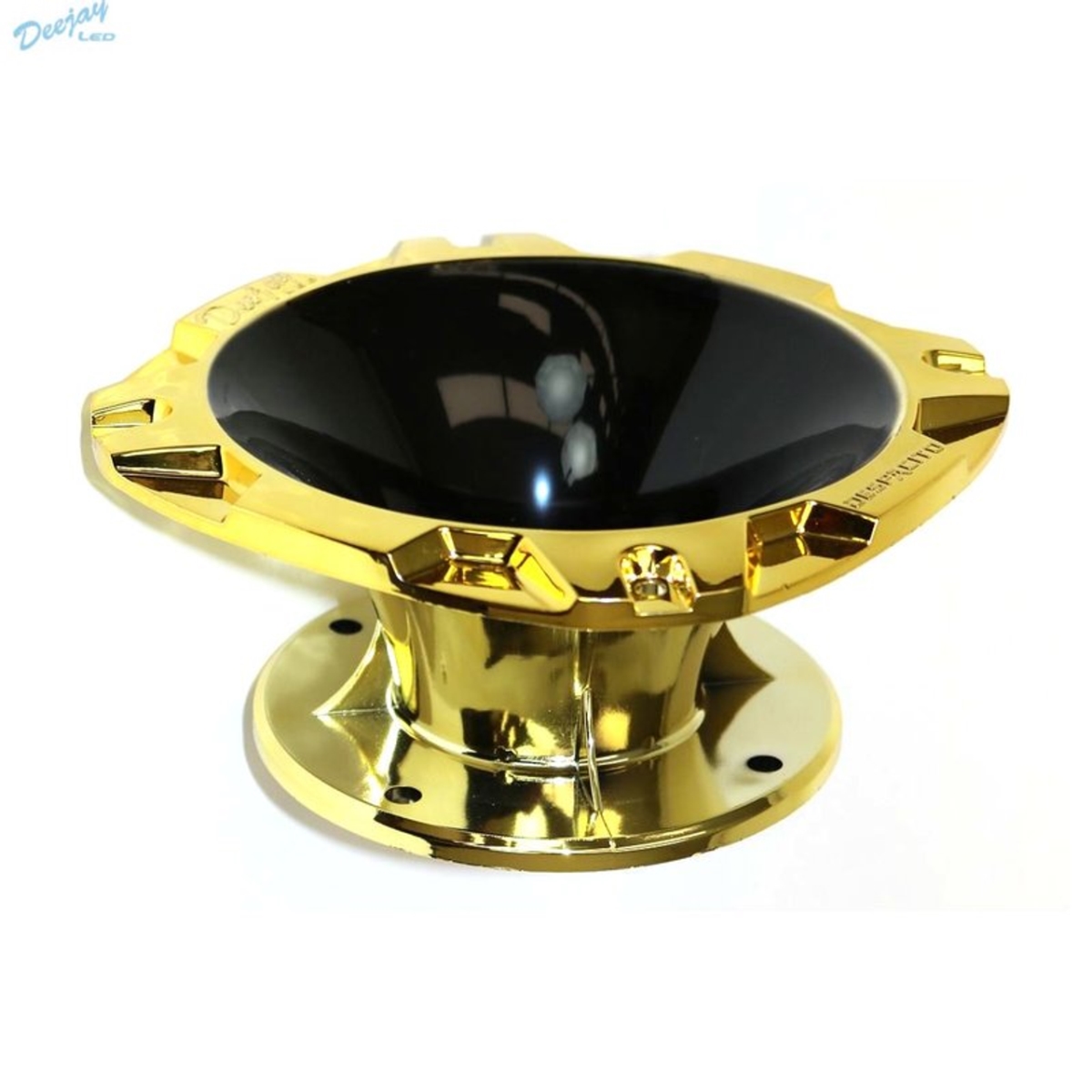 Deejay LED  2 in. Short Bolt On Horn, Black & Gold