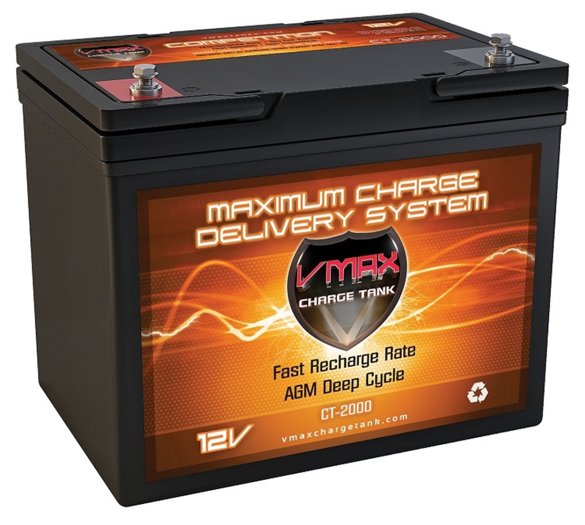 Picture of Vmax CT2000 4000W 2000W RMS 12V Audio Charge Tank Battery