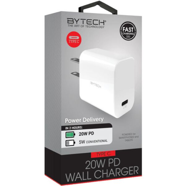Picture of ByTech BYPDW3100WT 20W Type-C PD Wall Charger