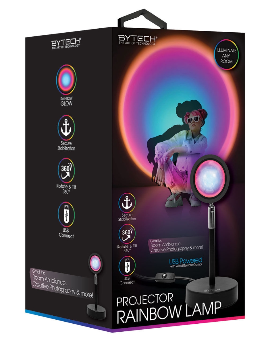 Picture of ByTech BYMCLB116BK Rainbow Projector Decor Light&#44; Black