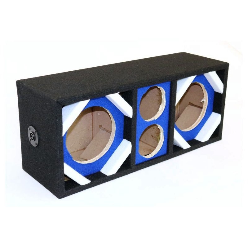 Picture of Deejay LED D6T2BLUE 6 in. Two Woofers Plus Two Tweeters Empty Chuchera Speaker Enclosure&#44; Blue