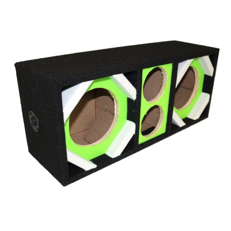 Picture of Deejay LED D6T2GREEN 6 in. Two Woofers Plus Two Tweeters Empty Chuchera Speaker Enclosure&#44; Green