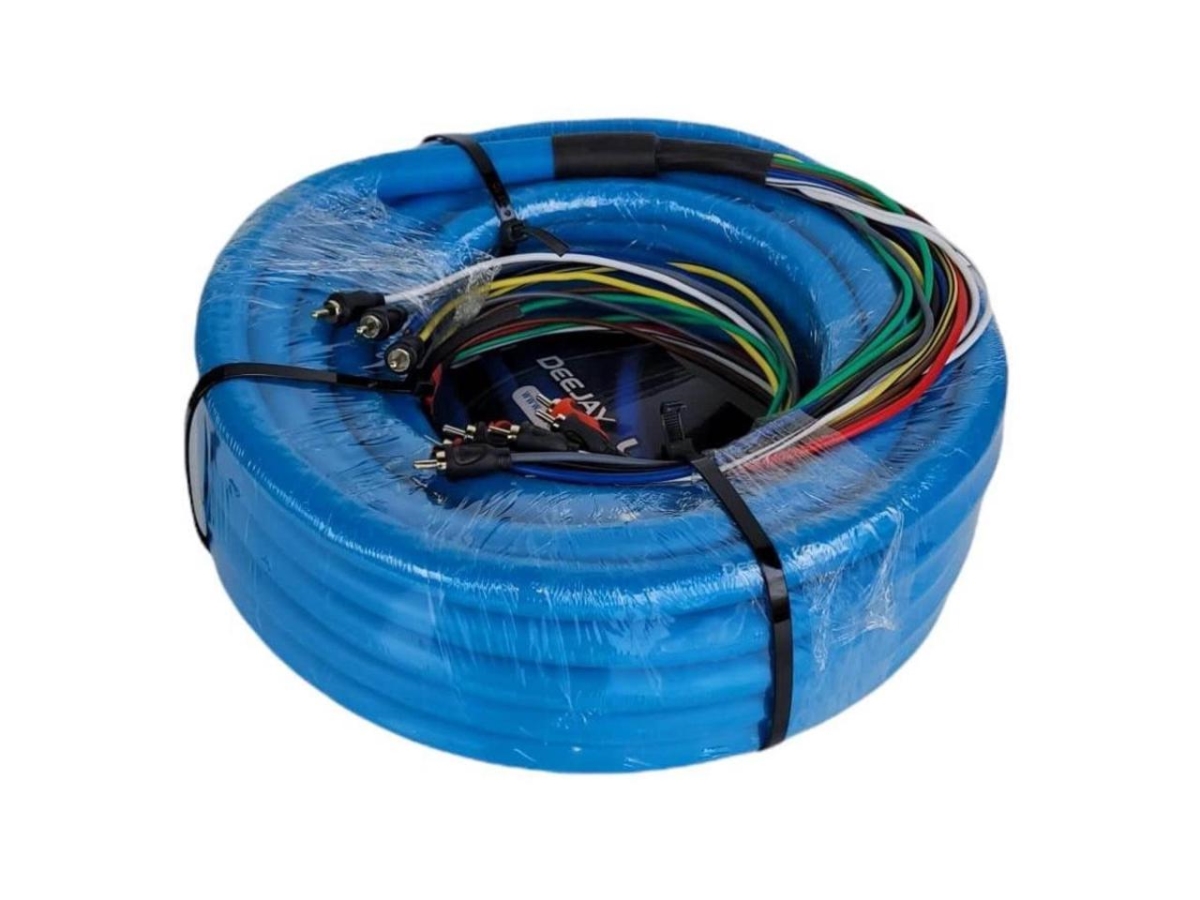 TBHMED36BLUE 36 ft. 10 RCA 3 Power Copper Cable, Blue