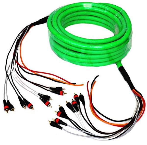 TBHMED36GREEN 36 ft. 10RCA 3 Power Copper Cable, Green