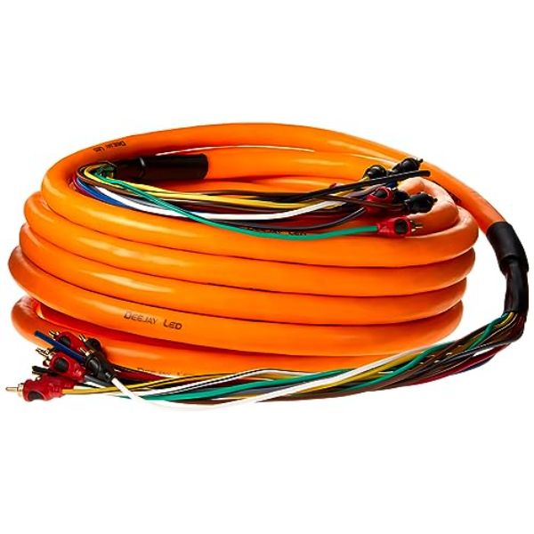 TBHMED36ORANGE 36 ft. 10 RCA 3 Power Copper Cable, Orange
