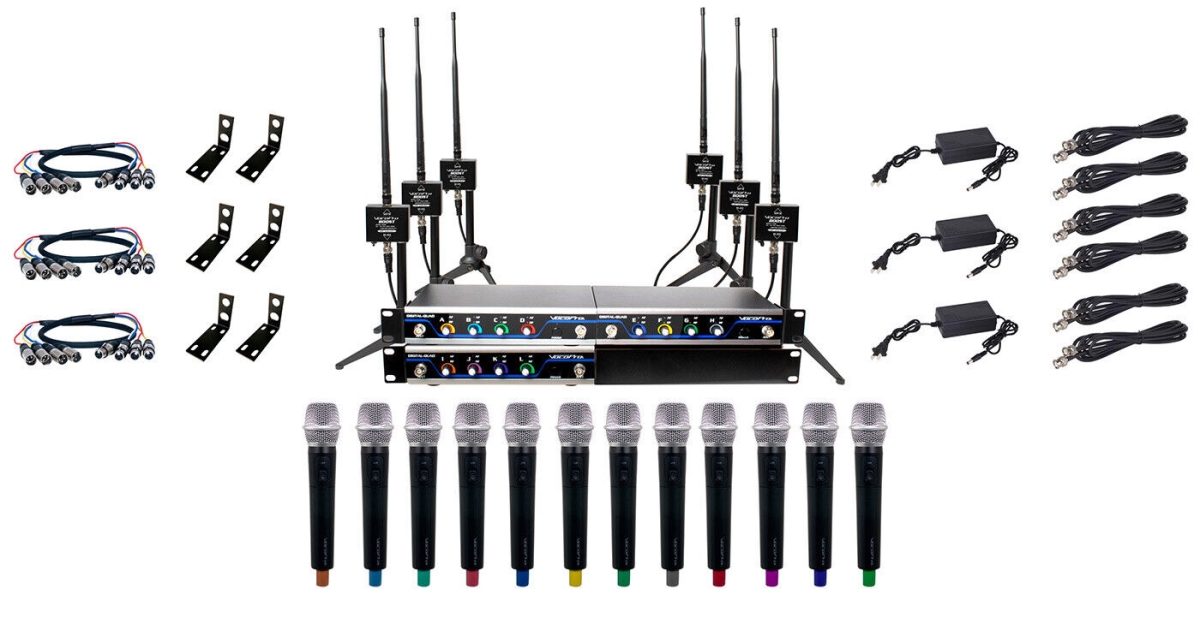 12 Channel Dual Wireless Micrphone Antenna