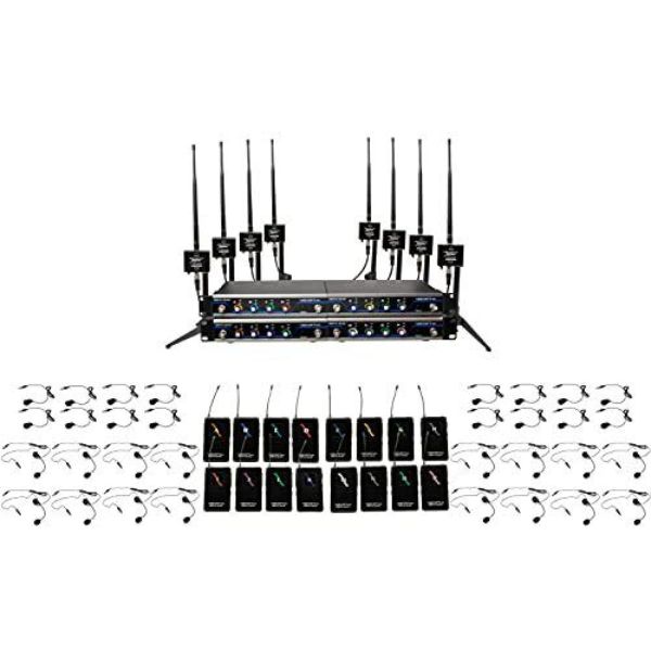 Picture of Vocopro BOOSTPLAY16 16 Channel Dual Wireless Microphone Antenna, Black