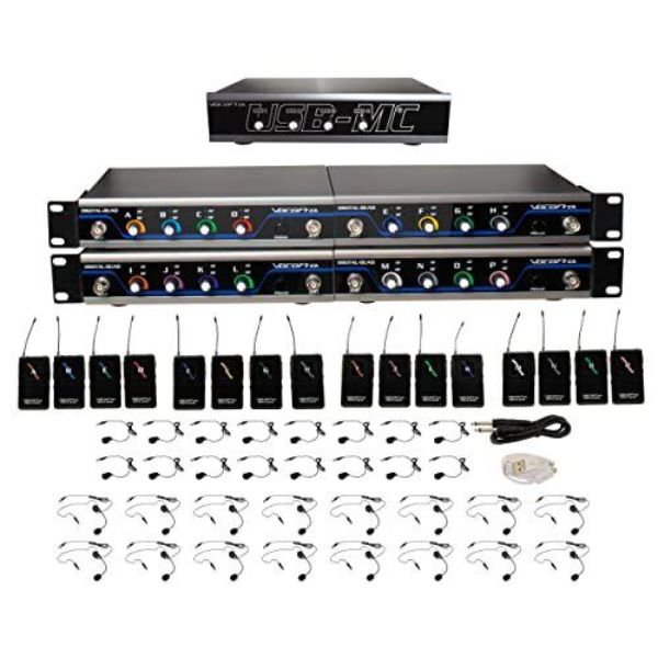 USBPLAY16 16 Channel Wireless Microphone & USB Interface, Black