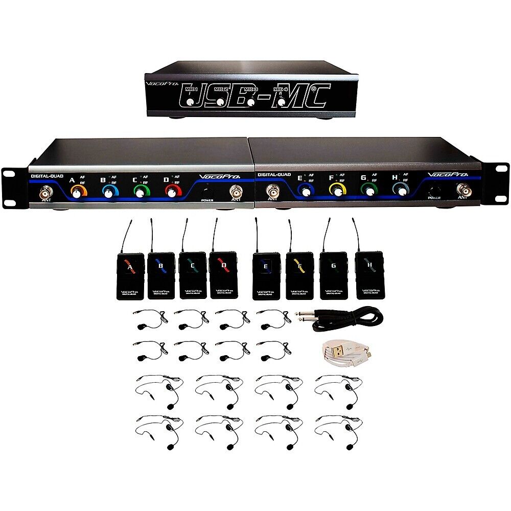 USBPPLAY8 8 Channel Wireless Microphone & USB Interface, Black
