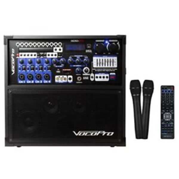 HERORECBT4 120W 4 Channel Multi-Format 4 Karaoke System, Black