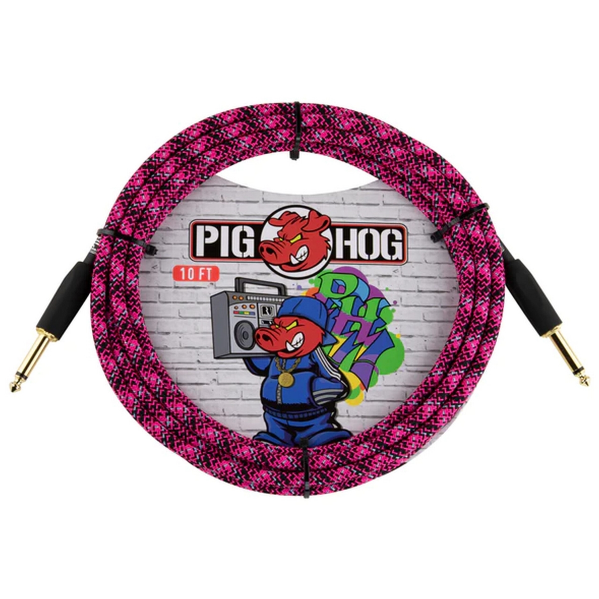 10 ft. Graffiti Instrument Cable, Pink
