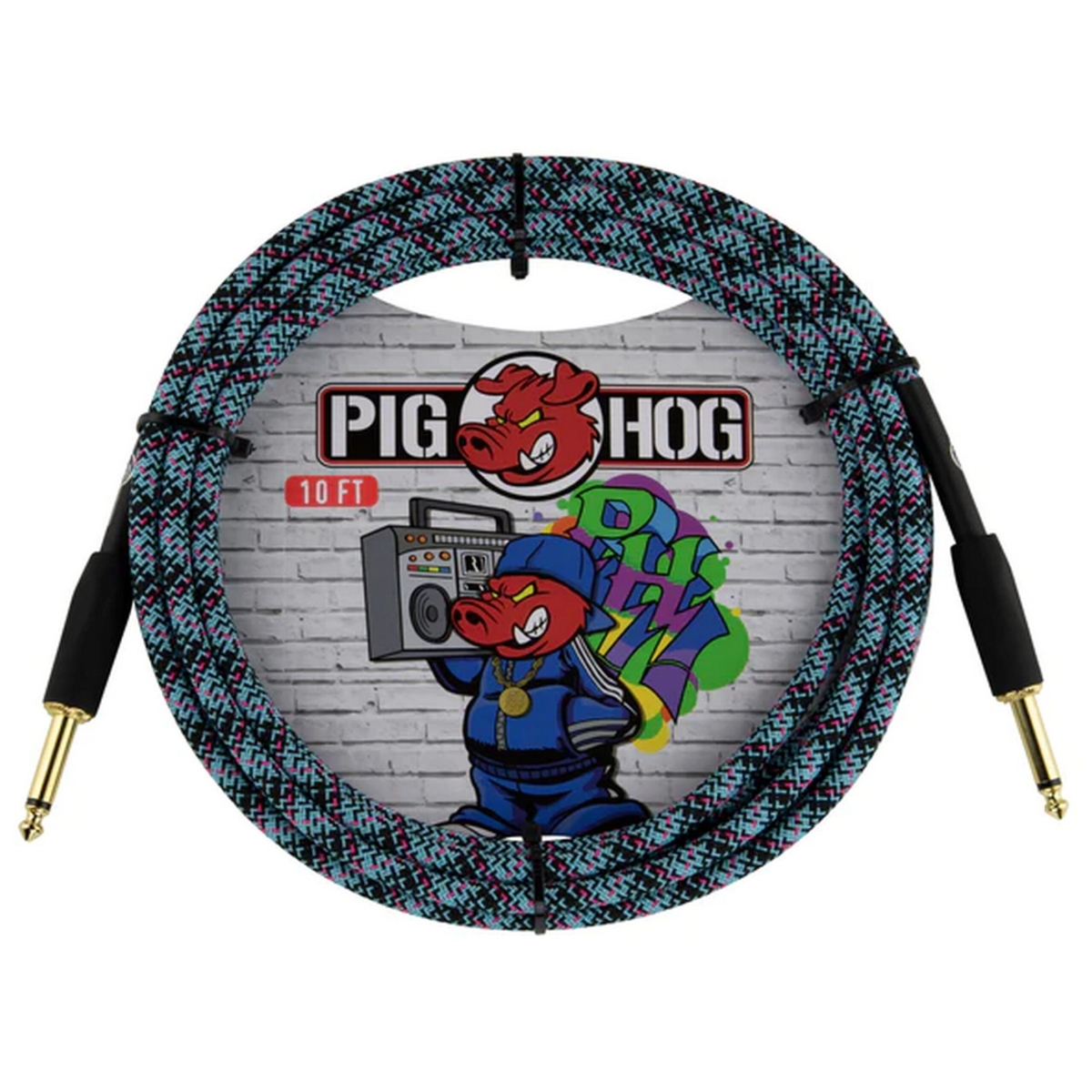 10 ft. Graffiti Instrument Cable, Blue