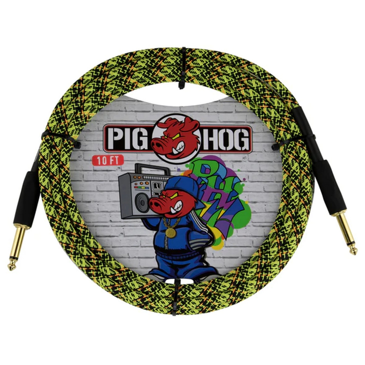10 ft. Graffiti Instrument Cable, Yellow