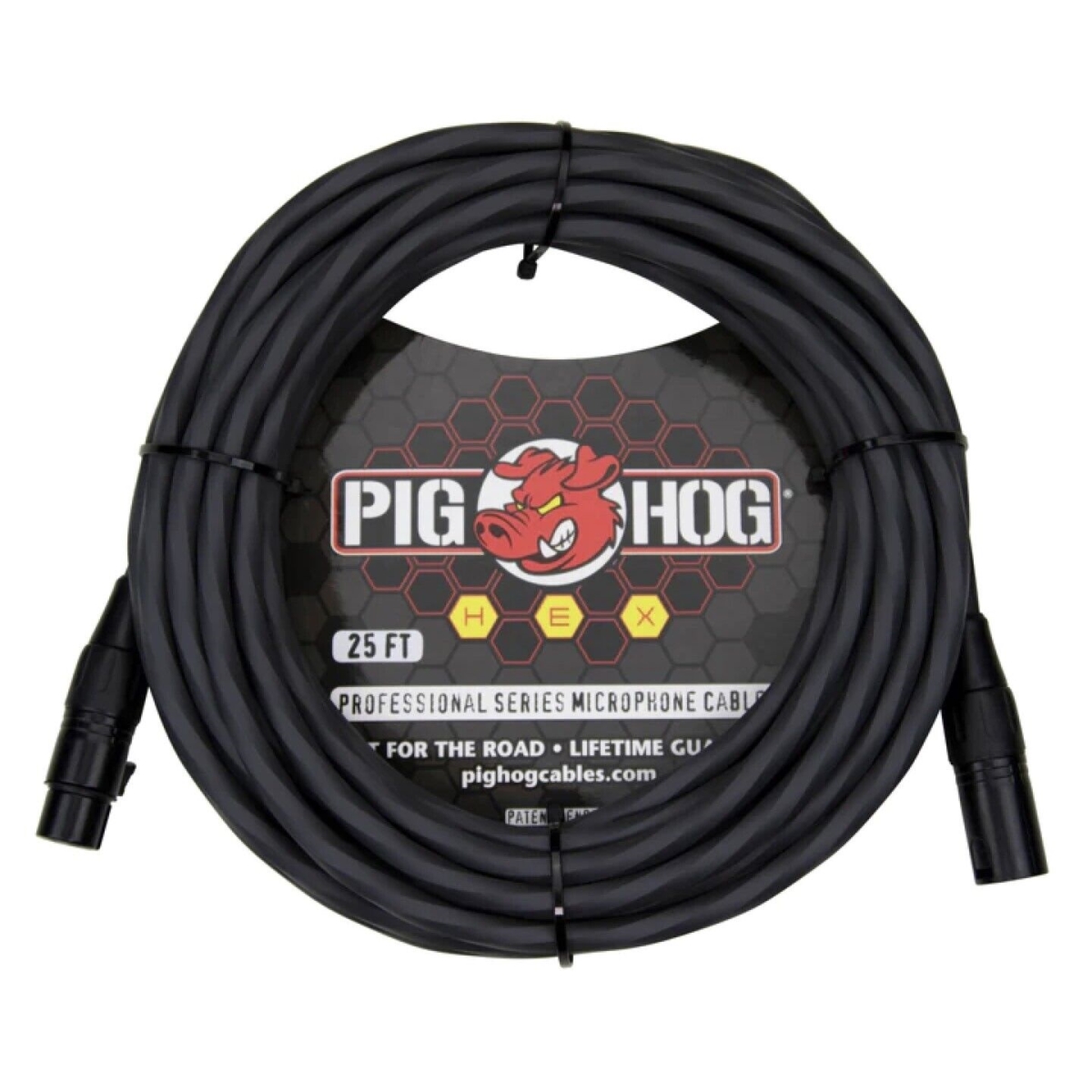 25 ft. High Performance Hex Series XLR Microphone Cable, Grey