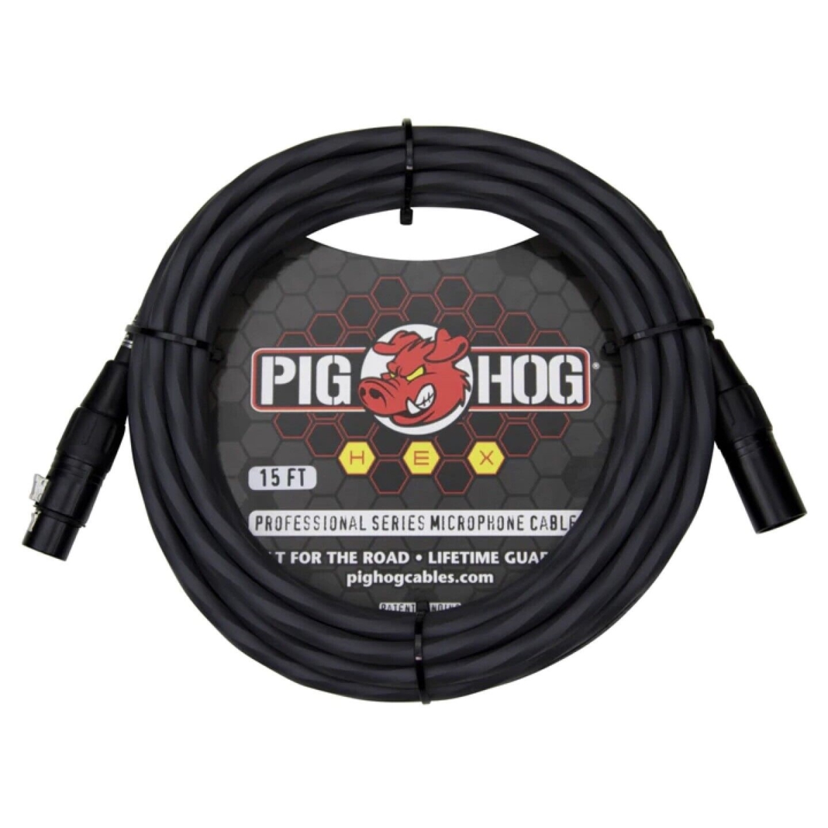 Pig Hog PHMH15GR 15 ft. Hex Series Microphone Cable, Grey