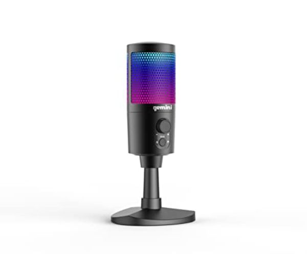 USB Digital Microphone with LED, Black