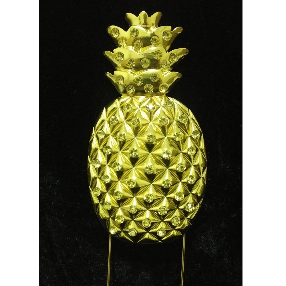 Golden Pineapple Rhinestone Cake Topper