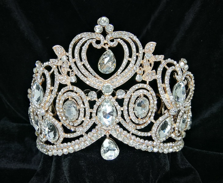 8.3 oz Crown with 2 Diamond Pendant - Rose Gold