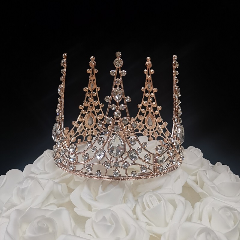5.8 oz High Spiky Crown Cake Topper - Rose Gold
