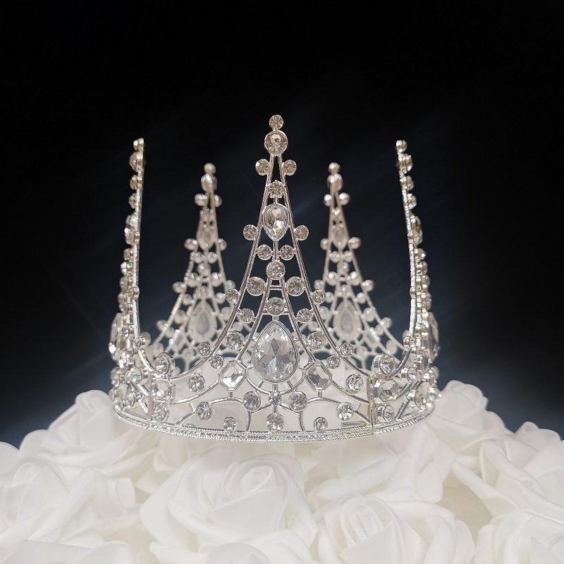 5.8 oz High Spiky Crown Cake Topper - Silver