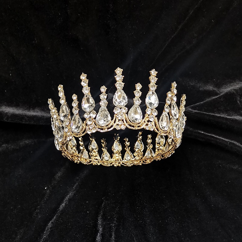 8 oz Drops Wedding Crown Cake Topper - Gold
