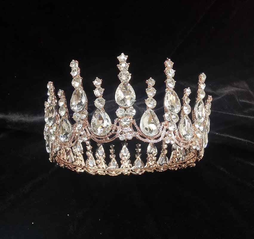 8 oz Drops Wedding Crown Cake Topper - Rose Gold