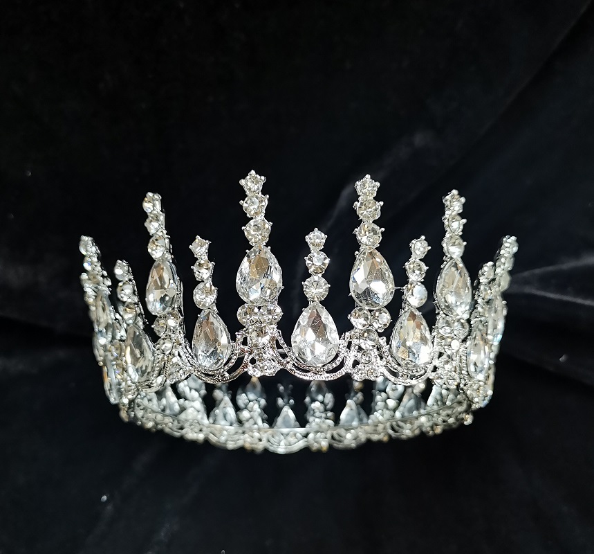 8 oz Drops Wedding Crown Cake Topper - Silver
