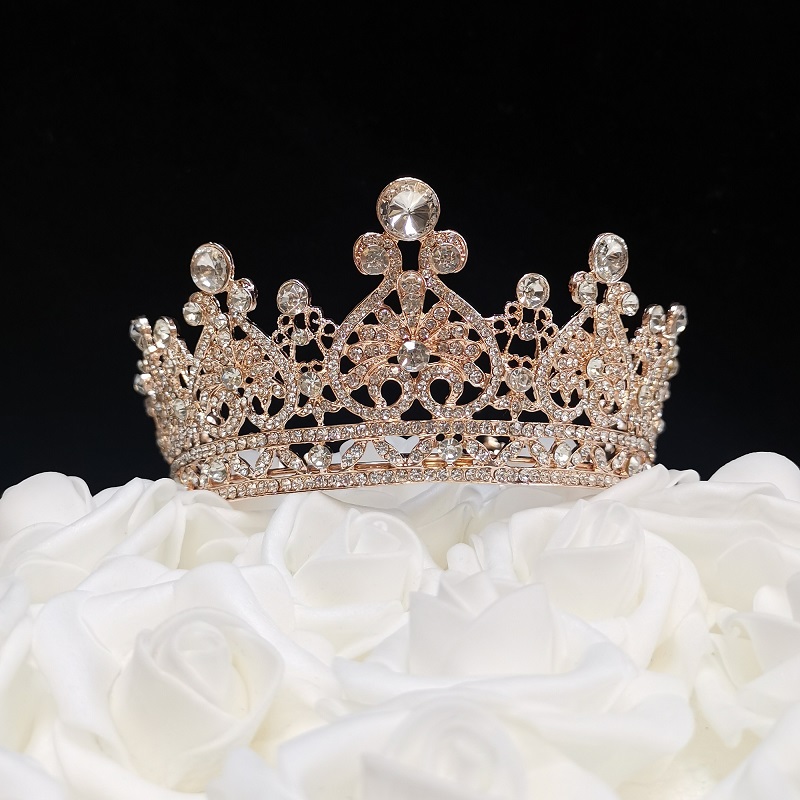 6.2 oz Princess Crown Cake Topper - Rose Gold