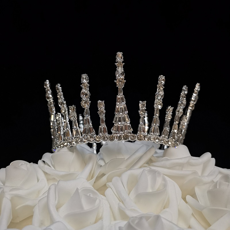 5.3 oz Wedding Crown Cake Topper - Silver