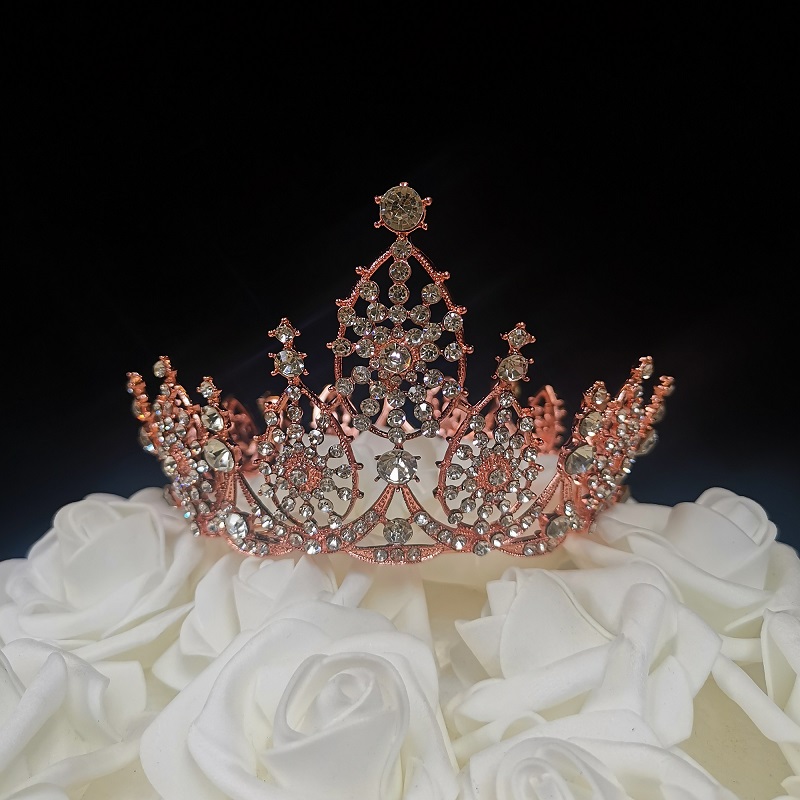 3.8 oz Medium Princess Crown Cake Topper - Rose Gold