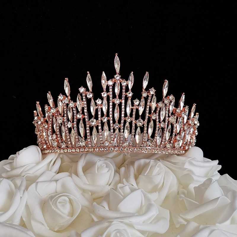 1.1 oz Wedding Tiara Cake Topper - Rose Gold
