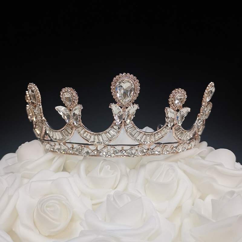 0.6 oz Wedding Tiara Cake Topper - Rose Gold