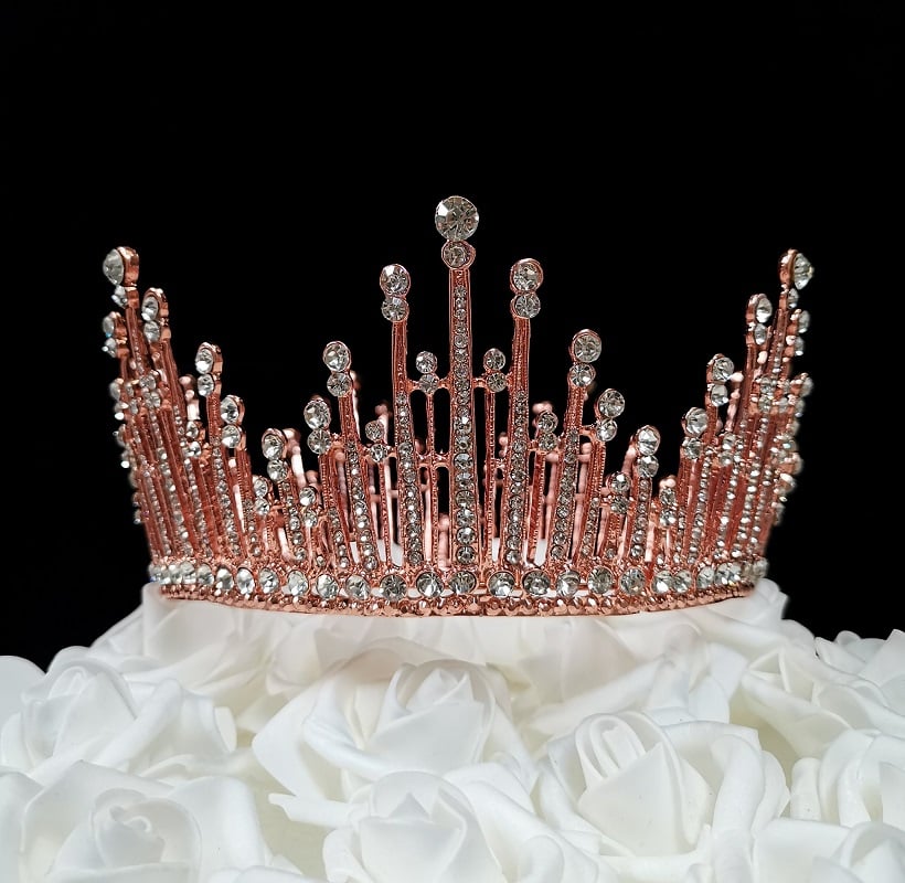 11 oz Large Rose Gold Crown Cake Topper