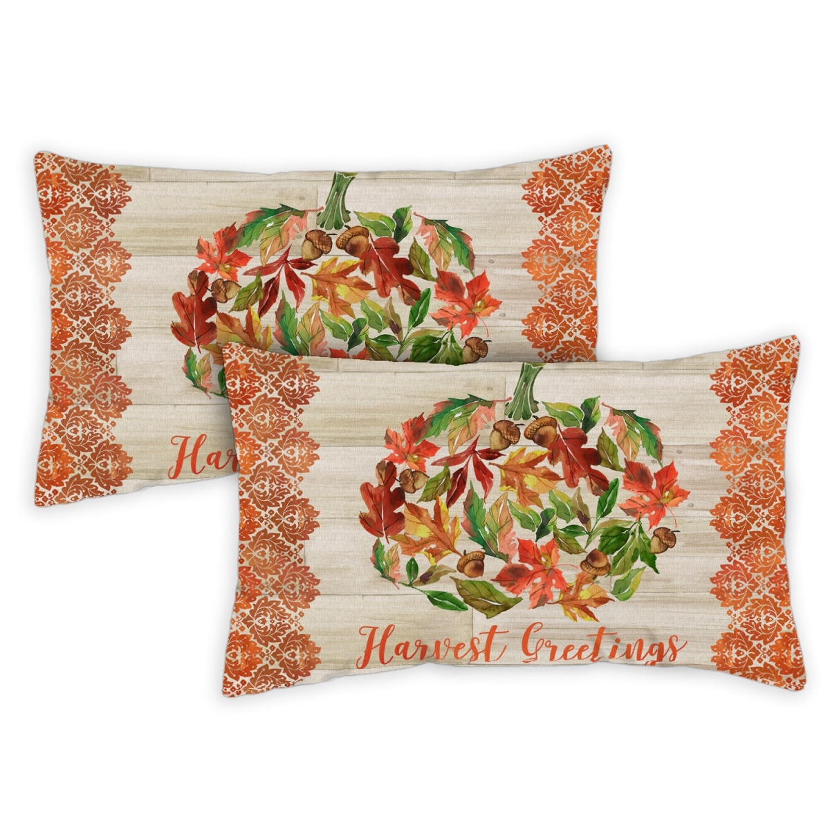 Picture of Toland Home Garden 771355 19 x 12 in. Harvest Greetings Indoor & Outdoor Pillow Cases&#44; Set of 2