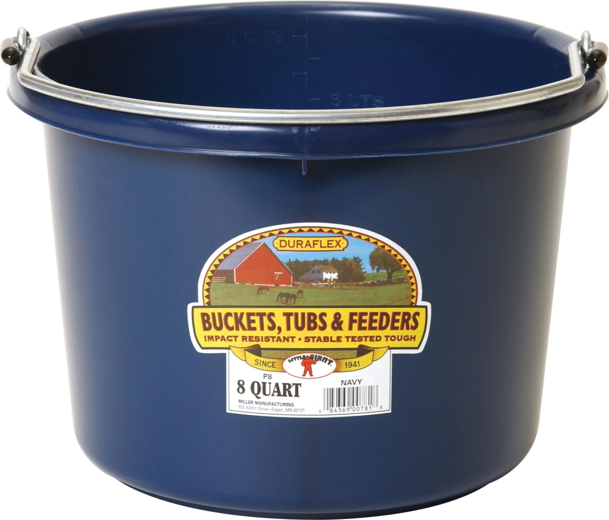 29197 8 qt. Little Giant Plastic Bucket, Navy