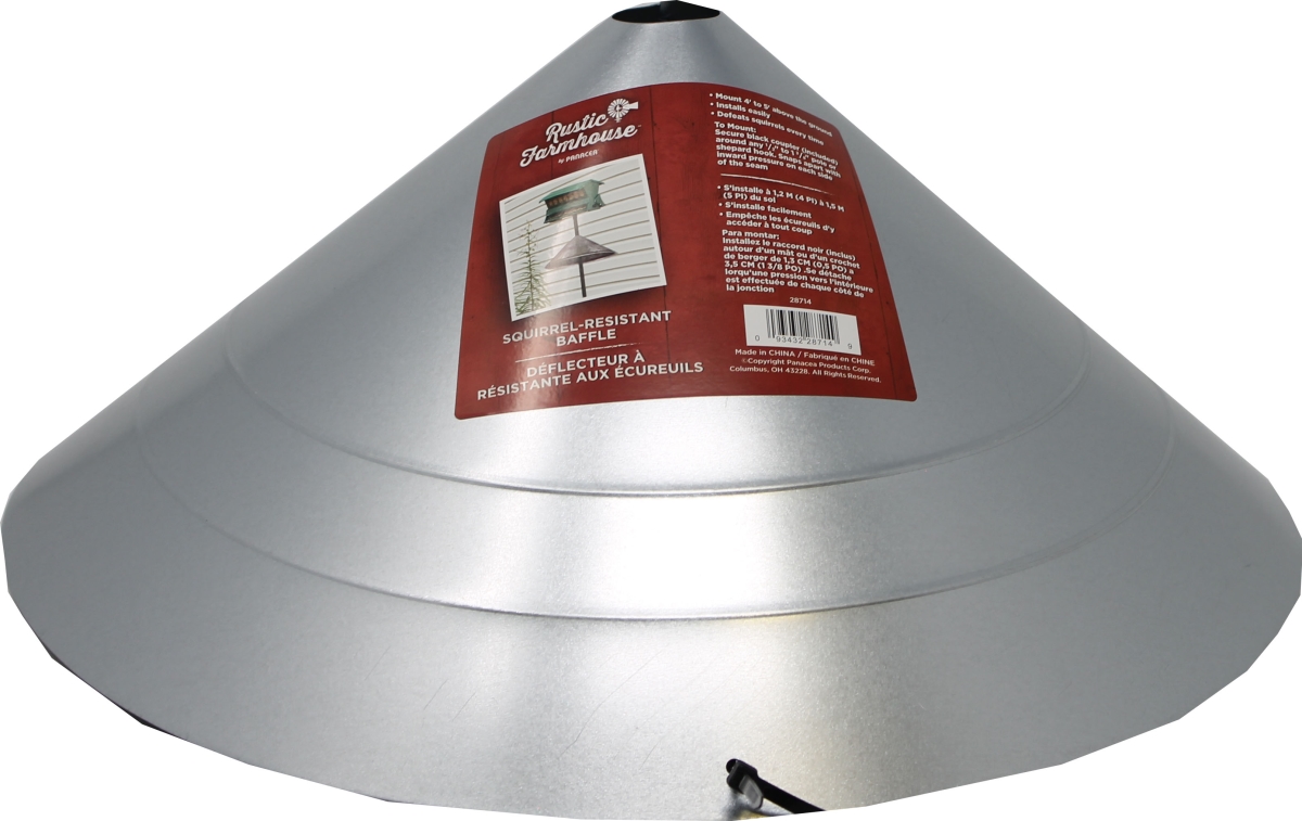 38270 Rustic Farmhouse Galvanized Squirrel Baffle