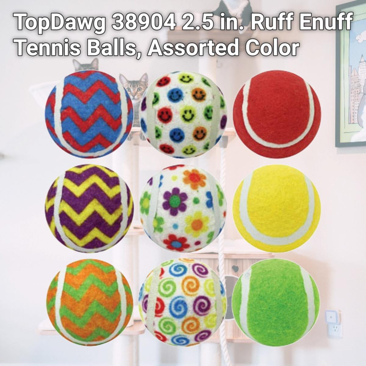 Picture of TopDawg 38904 2.5 in. Ruff Enuff Tennis Balls, Assorted Color