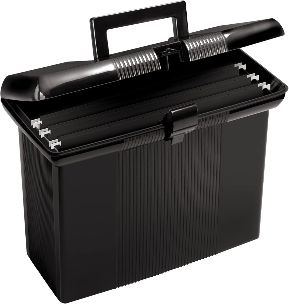 Pendaflex Portable File Box - Black - Letter Size - Includes Hanging Files