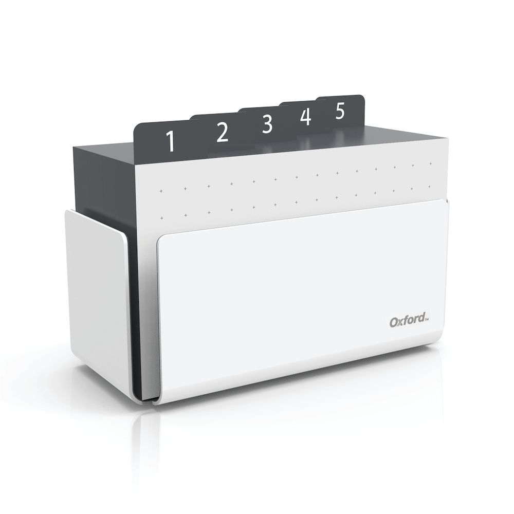 3342014 Oxford at Hand Note Card Organizer, Gray - 25 Dot Grid Cards